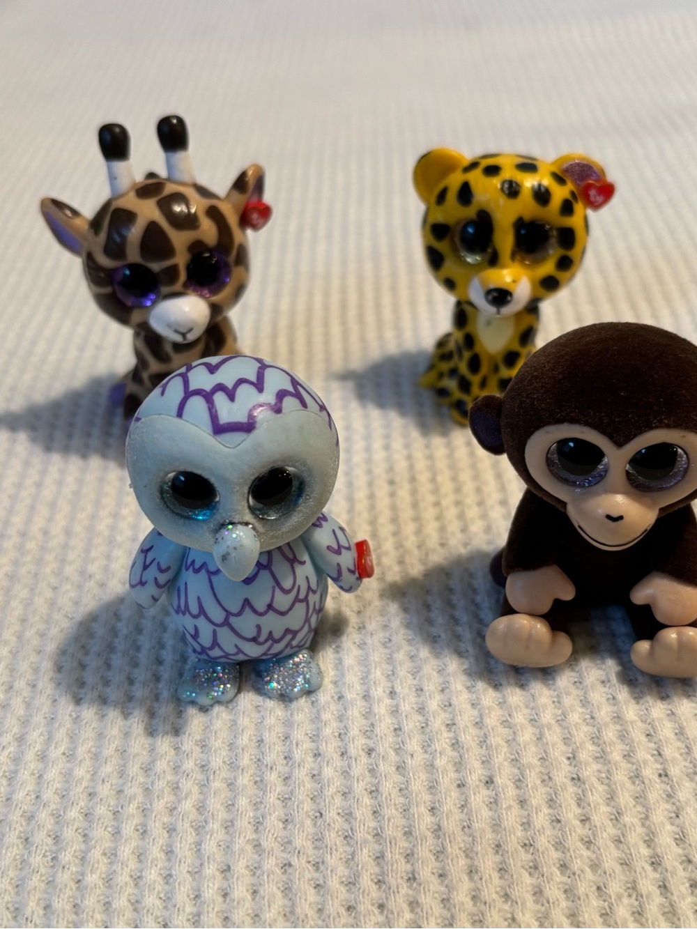 Ty beanie mini Boos SPECKLES Leopard OSCAR Owl SAFARI Giraffe Coconut Monkey lot